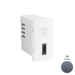 45387_SGR USB-C töltő, grafit - 1 modul