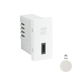 45387_SPE USB-C töltő, gyöngyház - 1 modul