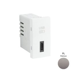 45387_SPL USB-C töltő, platina - 1 modul