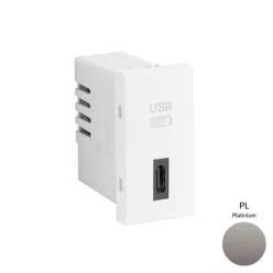 45387_SPL USB-C töltő, platina - 1 modul