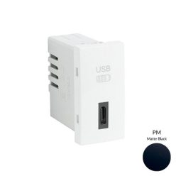 45387_SPM USB-C töltő, matt fekete - 1 modul