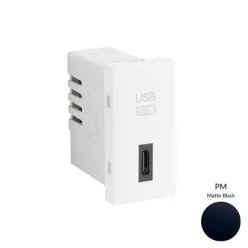 45387_SPM USB-C töltő, matt fekete - 1 modul