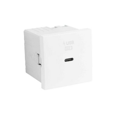 45398_SBM USB-C gyorstöltő aljzat  (30W), matt fehér