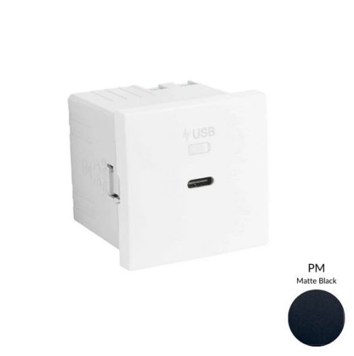 45398_SPM USB-C gyorstöltő aljzat  (30W), matt fekete