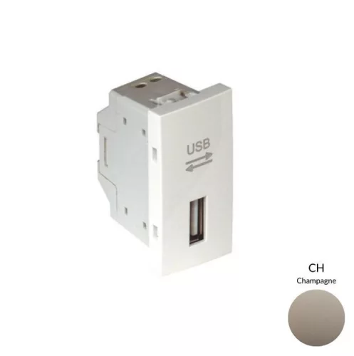 45437_SCH USB-A adatkommunikációs aljzat, pezsgő - 1 modul
