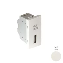   45437_SMF USB-A adatkommunikációs aljzat, elefántcsont - 1 modul