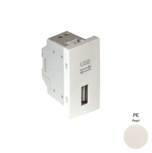 45437_SPE USB-A adatkommunikációs aljzat, gyöngyház - 1 modul