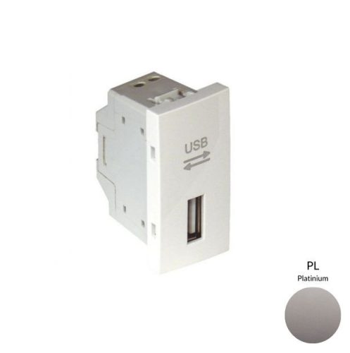 45437_SPL USB-A adatkommunikációs aljzat, platina - 1 modul