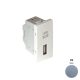 45437_SPR USB-A adatkommunikációs aljzat, ezüst - 1 modul