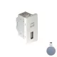 45437_SPR USB-A adatkommunikációs aljzat, ezüst - 1 modul