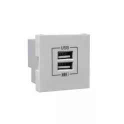 45439_SBR dupla USB töltő (2x USB-A), fehér