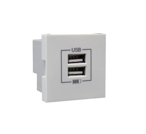 45439_SBR dupla USB töltő (2x USB-A), fehér