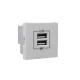 45439_SBR dupla USB töltő (2x USB-A), fehér