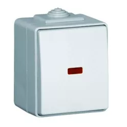   48152_CBR IP65 Csengőnyomógomb jelzőfénnyel (250V) - fehér