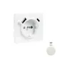 50630_TMF Fedlap Schuko + USB-A + USB-C aljzathoz, elefántcsont
