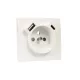 50650_TBR Fedlap Francia dugalj + USB-A + USB-C aljzathoz, fehér