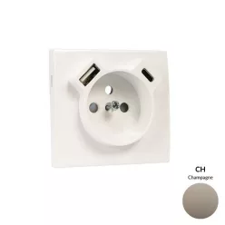   50650_TCH Fedlap Francia dugalj + USB-A + USB-C aljzathoz, pezsgő