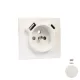 50650_TMF Fedlap Francia dugalj + USB-A + USB-C aljzathoz, elefántcsont