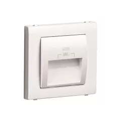   50673_TBR dupla USB töltő (2x USB-A), 20°-os kimenet, fehér