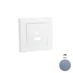   50674_TPR dupla töltő aljzat fedél (USB-A + USB-C), ezüst