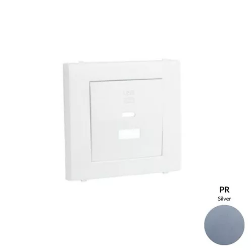 50674_TPR dupla töltő aljzat fedél (USB-A + USB-C), ezüst