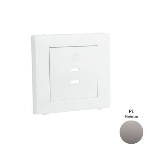 50675_TPL dupla töltő aljzat fedél (2x USB-C), platina