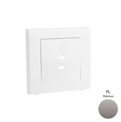 50675_TPL dupla töltő aljzat fedél (2x USB-C), platina