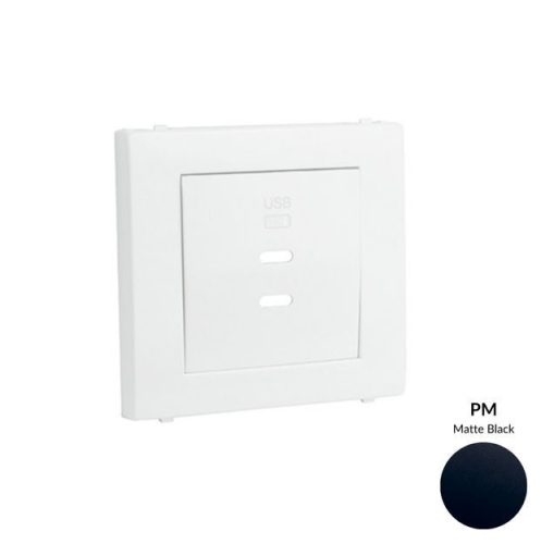 50675_TPM dupla töltő aljzat fedél (2x USB-C), matt fekete