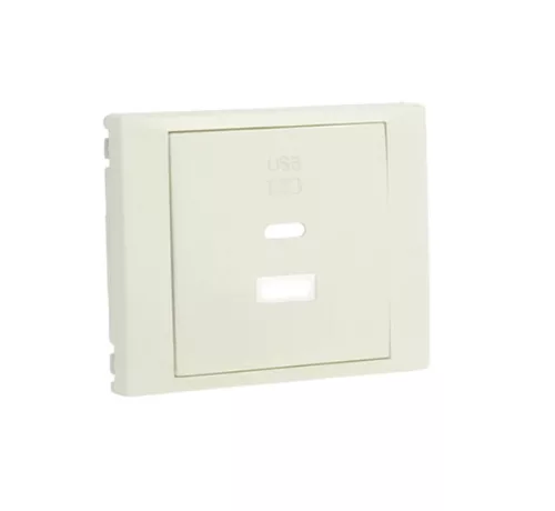 70674_TMF dupla töltő aljzat fedél (USB-A + USB-C), elefántcsont