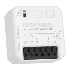   RFSAI-62B-SL - Kétcsatornás vezeték nélküli kapcsolóegység nyomógomb bemenettel