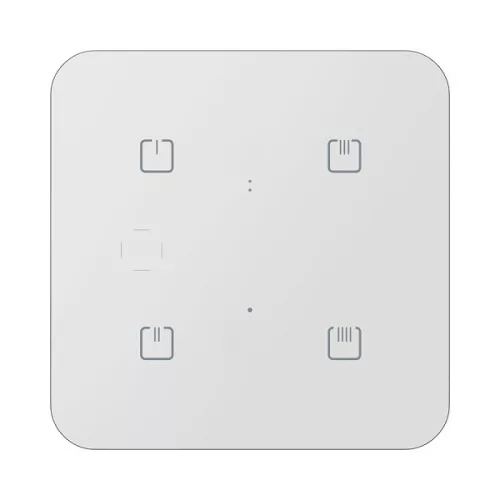 RFSW-262/W - Érintőgombos üveg vezérlő kimeneti relékkel, fehér, lekerekített