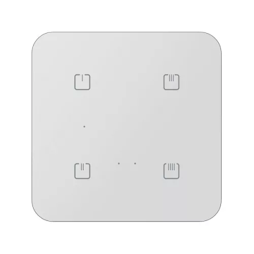 RFDW-271/W - Érintőgombos üveg vezérlő dimmerrel, fehér,  lekerekített