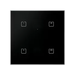   RFGB-40B/MT - Érintőgombos üveg vezérlő – 4 gombos, fekete, szögletes MATTER