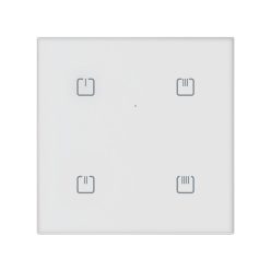   RFGB-40W/MT - Érintőgombos üveg vezérlő – 4 gombos, fehér, szögletes MATTER