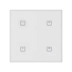   RFGB-40W/MT - Érintőgombos üveg vezérlő – 4 gombos, fehér, szögletes MATTER