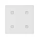 RFGB-40W/MT - Érintőgombos üveg vezérlő – 4 gombos, fehér, szögletes MATTER