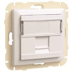 90441_SBR Szimpla RJ45 keretszerelvény, fehér színű