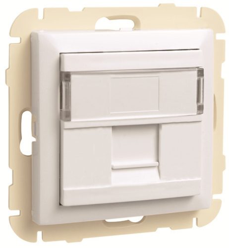 90441_SBR Szimpla RJ45 keretszerelvény, fehér színű