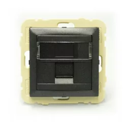 90441_SIS Szimpla RJ45 keretszerelvény, szürke színű