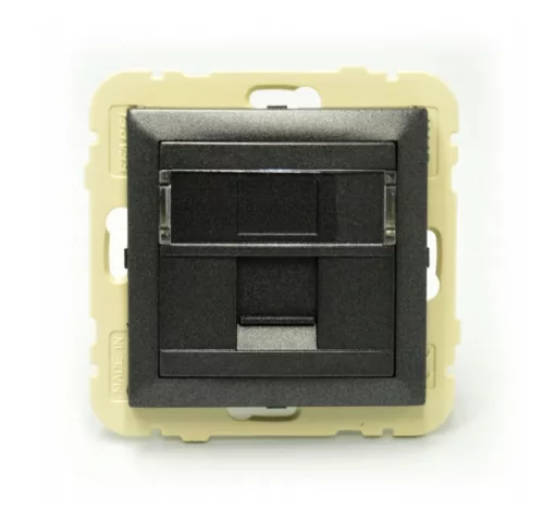 90441_SIS Szimpla RJ45 keretszerelvény, szürke színű