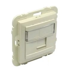   90441_SMF Szimpla RJ45 keretszerelvény, elefántcsont színű