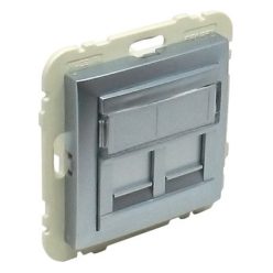 90442_SAL dupla RJ45 keretszerelvény, alumínium