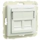 90442_SBR dupla RJ45 keretszerelvény, fehér