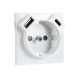 90630 TBR - Fedlap Schuko + USB-A + USB-C aljzathoz,fehér