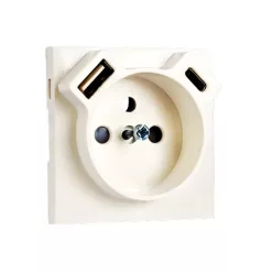   90650 TPE - Fedlap Francia dugalj + USB-A + USB-C aljzathoz, gyöngyház