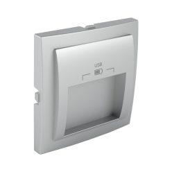 90673_TAL dupla USB aljzat fedél, alumínium