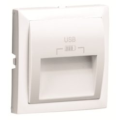 90673_TBR dupla USB aljzat fedél, fehér