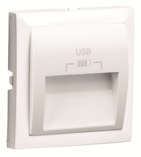 90673_TBR dupla USB aljzat fedél, fehér