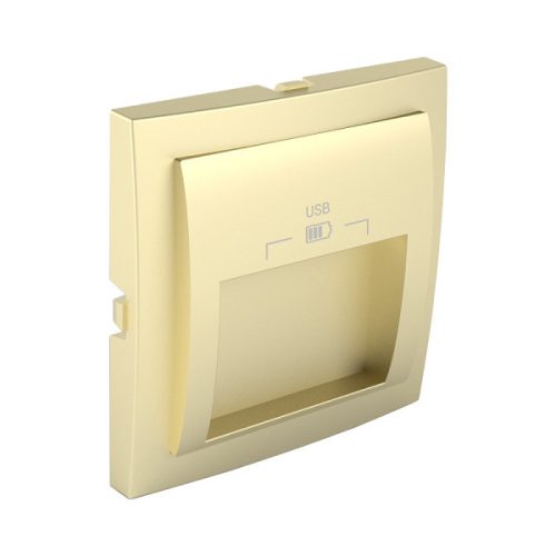 90673_TDU dupla USB aljzat fedél, arany