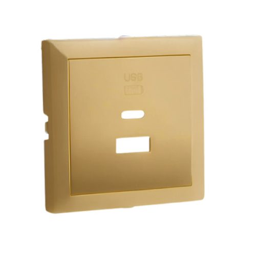 90674_TDU dupla töltő aljzat fedél (USB-A + USB-C), arany
